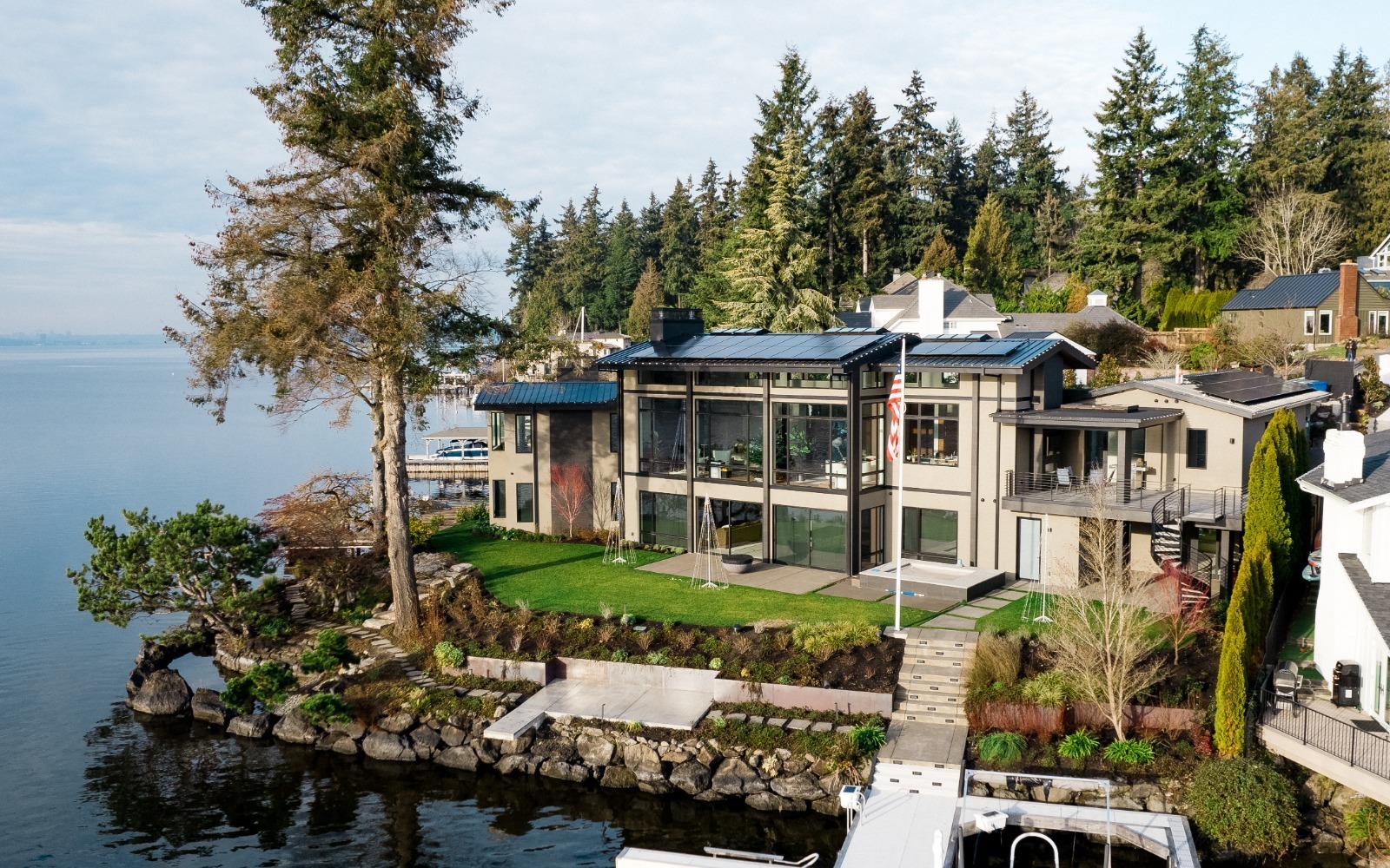 Corner Lake stucco and masonry project by Petrus Stucco and Masonry